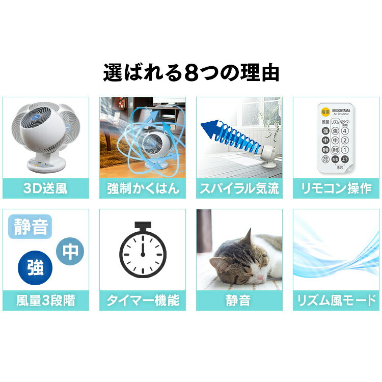 サーキュレーター アイリスオーヤマ 上下 左右...の紹介画像3