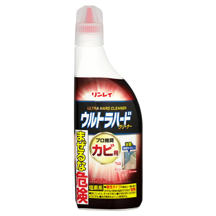 5年もの歳月をかけて数多の処方からベストセレクトされた「次亜塩素酸ナトリウム3.5%×粘度(5.000mPas)」のプロバランス設計 漂白成分「次亜塩素酸ナトリウム」濃度・・・消費財として品質維持が可能で、かつ家洗工基準値内ほぼ上限で、漂白力としては事実上の閾値に到達。 粘度・・・硬すぎて流しにくくなく、かつスプレータイプのように緩くない「超密着ジェル」採用で、平面/縦面問わず持続的かつ強力に効果発現が可能。 特殊なヘッドノズルを採用することで狭小部にピンポイントに塗布できる 日常生活でよく目にする厄介な50種類のカビを殺菌、漂白可能 強い殺カビ力により1ヶ月超の防カビ力をも実現 ジェルタイプだから塩素臭も殆どしない 防サビ効果により金属部分にかかっても安心 徳用サイズ(200g)でガンガン使える ●商品サイズ（cm） 幅約6×奥行約4×高さ約18 ●内容量 200g ●液性 アルカリ性 ●成分 次亜塩素酸塩、水酸化ナトリウム(1.0%)、界面活性剤(アルキルアミンオキシド)、安定化剤 ●用途 ゴムパッキン、コーキング、浴室の扉、タイル目地、窓枠、洗面所・キッチンシンクまわりのつなぎめ、窓枠等のカビ汚れの除去 ●使えないところ 砂壁、繊維壁、漆喰、布張りの壁、ビニール壁、ユニットバスの化粧鋼板壁（磁石がつくタイプ）、網入りガラスの窓枠、ホーロー・アルミ・しんちゅう等の金属製品（さびの原因になる）、木製品、獣毛のハケ・ブラシ、人工大理石、大理石、人造大理石、衣類 ○広告文責：e-net shop株式会社(03-6706-4521) ○メーカー（製造）：株式会社リンレイ （検索用：リンレイ ウルトラハードクリーナー ウルトラハード カビ取り カビ 浴室 ジェル 黒カビ プロ仕様 4903339713817） 最強翌日配送対象商品に関するご案内 最強翌日配送対象商品・対象地域に該当する場合は最強翌日配送マークがご注文カゴ近くに表示されます。 最強翌日配送可能なお支払方法は【クレジットカード、代金引換、全額ポイント支払い】のみとなります。 下記の場合は最強翌日配送対象外となります。 ・15点以上ご購入いただいた場合 ・時間指定がある場合 ・ご注文時備考欄にご記入がある場合 ・決済処理にお時間を頂戴する場合 ・郵便番号や住所に誤りがある場合 ・最強翌日配送対象外の商品とご一緒にご注文いただいた場合 ・お届け先住所文字数が40文字以上の場合
