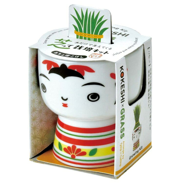 快適空間のお手伝い B&Cの【3種セット】芝って栽培キット KOKESHI 栽培キット 栽培セット 芝 おちょぼ ぼうず おかっぱ 聖新陶芸｜アングル3