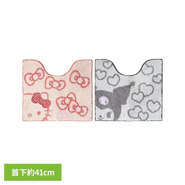 乐天商城 - オカ サンリオ シュシュ トイレマット キティちゃん ハローキティ トイレマット サンリオ ふわふわ 裏面すべり止め かわいい クロミ 55×60 オカ