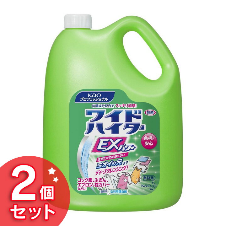 ワイドハイター ワイドハイターex exパワー 4.5l 4.5l×2個 2個セット 業務用 大容量 ボトル 花王 送料無料 消臭漂白 Kao EXパワー 除菌 洗濯 洗濯用品 衣類用 漂白剤 衣類用漂白剤 除菌衣類用 液体洗剤 新生活 【D】【S】