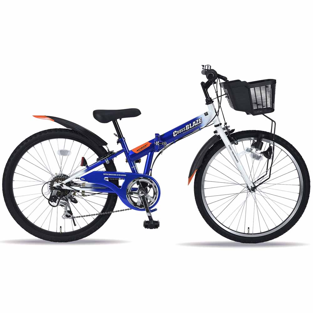 楽天市場】自転車 24インチ（カラーブルー）（折りたたみ自転車