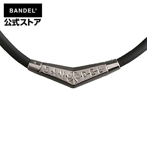 【父の日】Titanium Rubber Necklace Black×Silver ネックレス ブラック×シルバー（BlackxSilver チタン ラバー） BANDEL バンデル スポーツネックレス チタンネックレス 健康ネックレス メンズ レディース