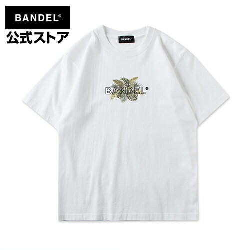 Short Sleeve T Botanical Enbroidery Logo White Tシャツ 半袖（white 白）Tシャツ　ロゴ BANDEL バンデル メンズ レディース 半袖tシャツ メンズティーシャツ tシャツ ロゴtシャツ ロゴティーシャツ プリントtシャツ シンプルtシャツ ブランド シンプル おしゃれ スポーツ