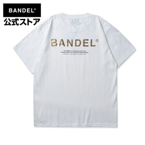 GHOST Short Sleeve T　Tシャツ 半袖 ホワイト×ゴールド（White×Gold 白×金） Tシャツ　ロゴ　T011 BANDEL バンデル メンズ レディース 半袖tシャツ メンズティーシャツ 白tシャツ ロゴtシャツ ロゴティーシャツ プリントtシャツ