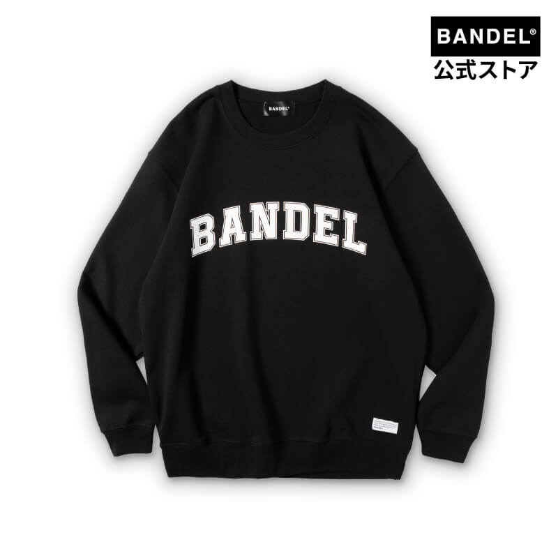 バンデル BANDEL COLLEGE FRONT LOGO CREWNECK 長袖 ロング ブラック メンズ レディース スポーツ