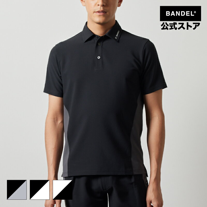 【4月中旬発売予約】バンデル SIDE PANEL SWITCH S/S POLO SHIRTS BANDEL ポロシャツ 長袖 ゴルフ シャツ ホワイト ブラック メンズ スポーツ 男性 バンデルゴルフ