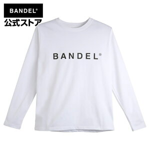 【送料無料】ロングTシャツ BAN-LT003 長袖 ロング Tシャツ ホワイト（white 白 ロンT）Long Sleeve Crew　BANDEL ロゴ クルーネック リフレクター ワッペン BANDEL バンデル メンズ ファッション レディース スポーツ