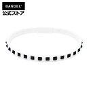 【送料無料】Studs Line Bracelet White×Black ブレスレット ホワイト×ブラック（WhitexBlack 白×黒 スタッズ）　BANDEL　バンデル 　メンズ　レディース　ペア　スポーツ　シリコンゴム