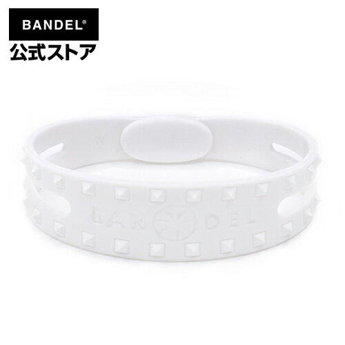 【送料無料】Studs Bracelet White×White ブレスレット　ホワイト×ホワイト（WhitexWhite 白×白 スタッズ）　BANDEL　バンデル メンズ　レディース　ペア　スポーツ　シリコンゴム