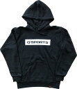 Q4SPORTS Q4 BOX LOGO HOODY ブラック