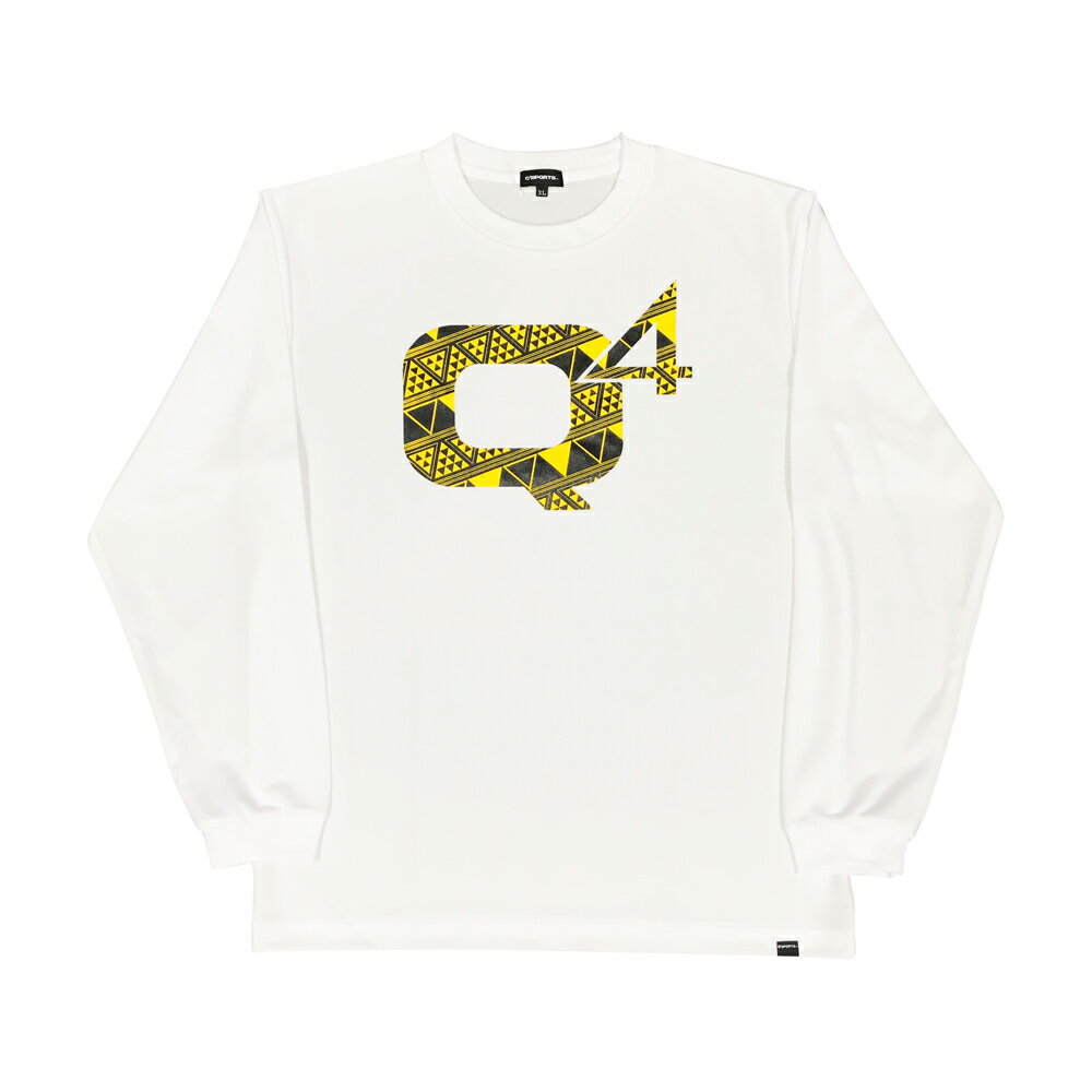 Q4SPORTS Q4 TRIBAL LOGO LONG TEE ホワイト