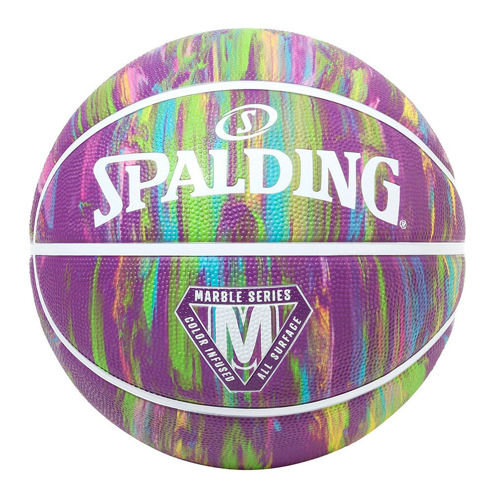 ボール バスケットボール SPALDING ラバーボール マーブル パープル 6号 外用