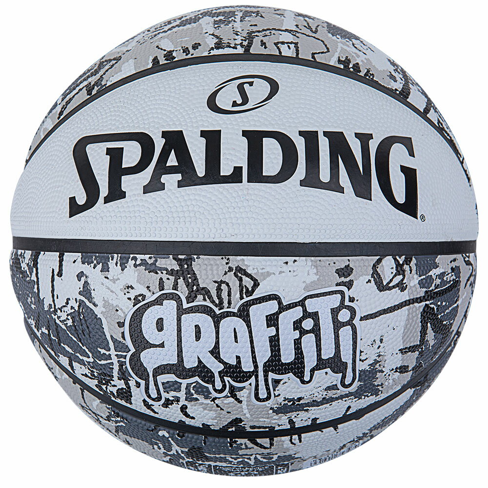 ボール バスケットボール SPALDING ラバーボール グラフィティ ホワイト 5号 外用