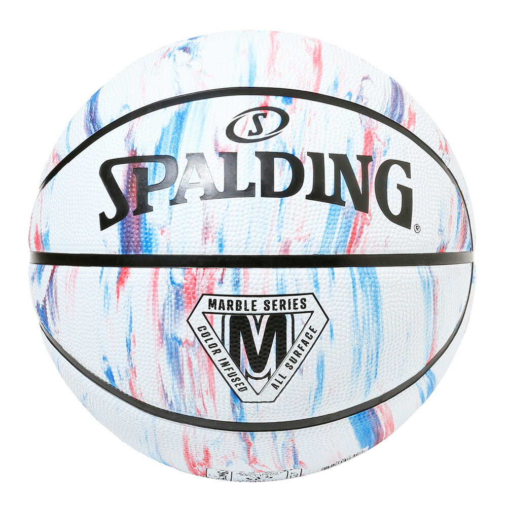 ボール バスケットボール SPALDING ラバーボール マーブル トリコロール 7号 外用