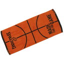 SPALDING ジャカードタオル ボールモチーフ オレンジ(4)