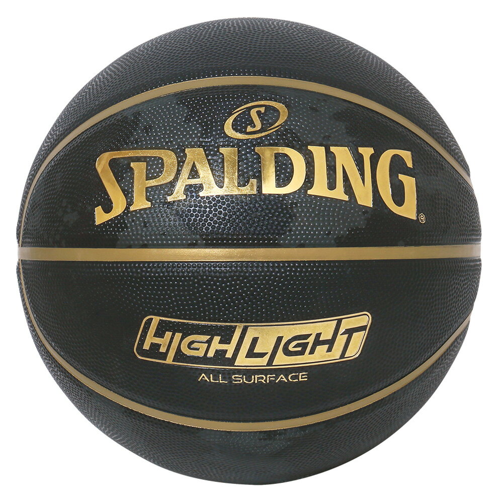バスケットボール SPALDING ラバーボール ハイライト ゴールド 7号 外用
