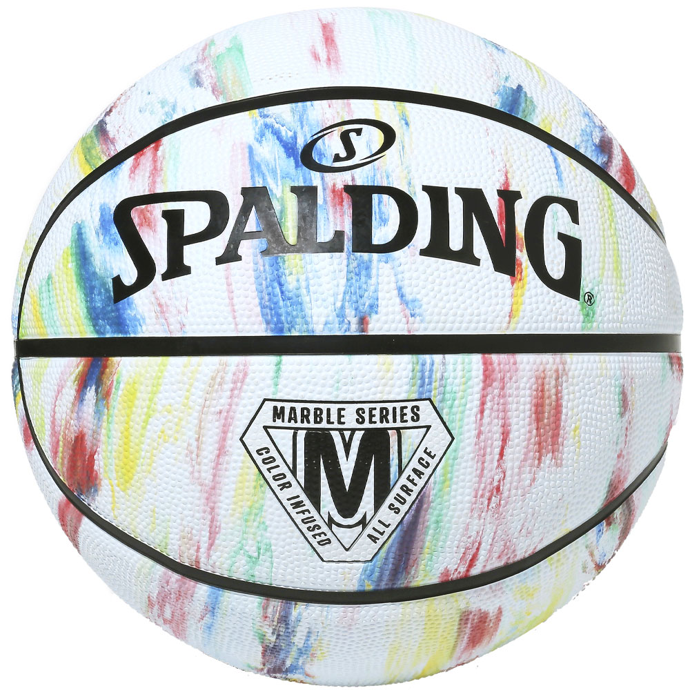 バスケットボール SPALDING ラバーボール マーブル レインボー 7号 外用