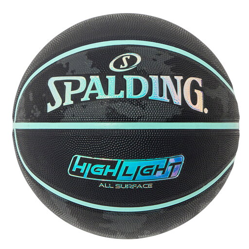 バスケットボール SPALDING ラバーボール ハイライト ミント 7号 外用 バスケットボール SPALDING ラバーボール ハイライト ミント 7号 外用