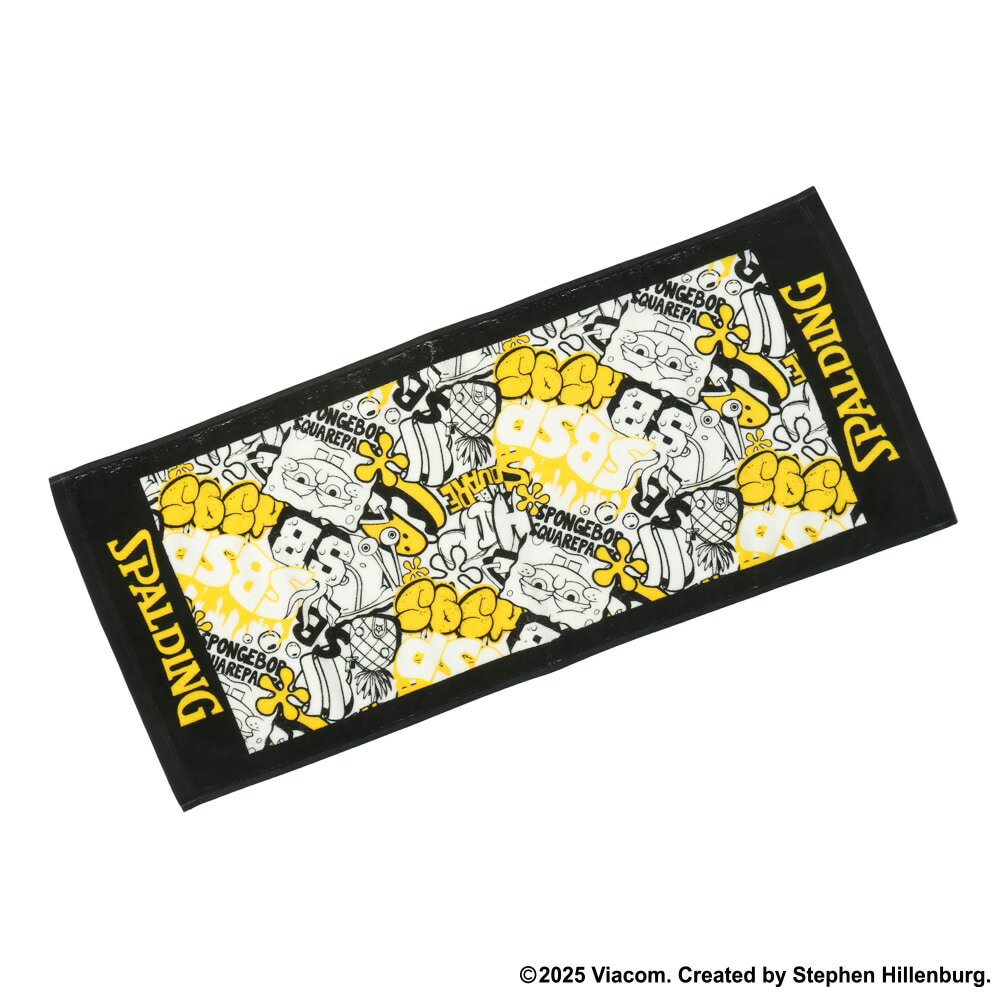 SPALDING プリント タオル スポンジ・ボブ グラフィティ イエロー