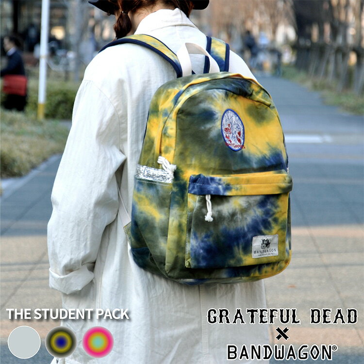 バックパック 送料無料 [BANDWAGON x GRATEFUL DEAD THE STUDENT PACK] リュック デイパック 保冷バッグ クーラーボックス レディース メンズ A4 軽量 大容量 アウトドア フェス タイダイ スウェット バンドワゴン グレイトフルデッド