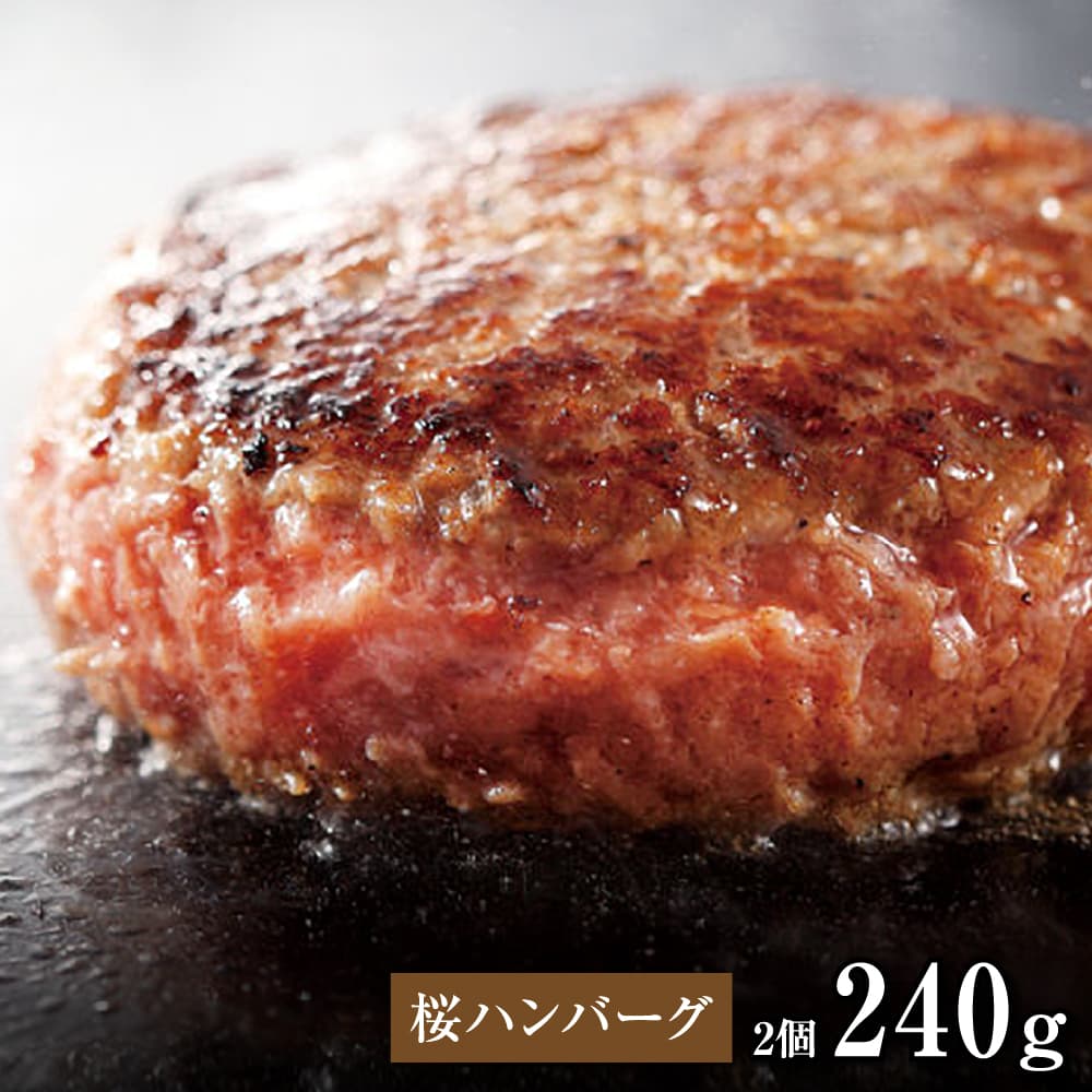 馬肉 お取り寄せ グルメ 【単品】 桜ハンバーグ 240g(120g×2個) 複数買い お得 お祝い 贈り物 高タンパク ギフト プレゼント 青森県産(国産) クール便 土日祝発送 還暦祝い 母の日 父の日 お中元
