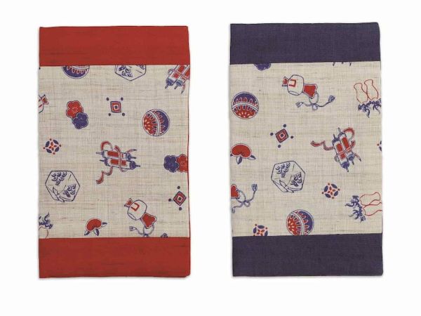 【在庫限り】宝尽くしランチョンマット 日本製 手紬ぎ手織り麻 布 こだわり 和風 無地 カラフル 上質 リネン モダン ナチュラル テーブルウェア おしゃれ 苧麻 むら糸 ネップ 吸水 小さめ テーブルマット 花瓶 敷物 奈良 井上企画 幡 ばんいのうえ ban inoue 公式(3)