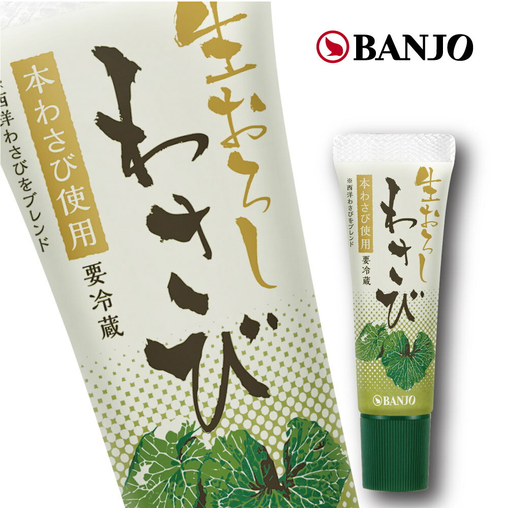 【万城食品　チューブ入り生おろしわさび 25g（1本）】山葵　wasabi　BANJO　すりおろし