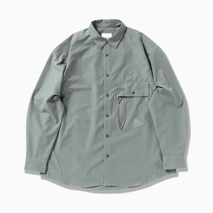 and wander-アンドワンダー dry breathable LS shirt BLG