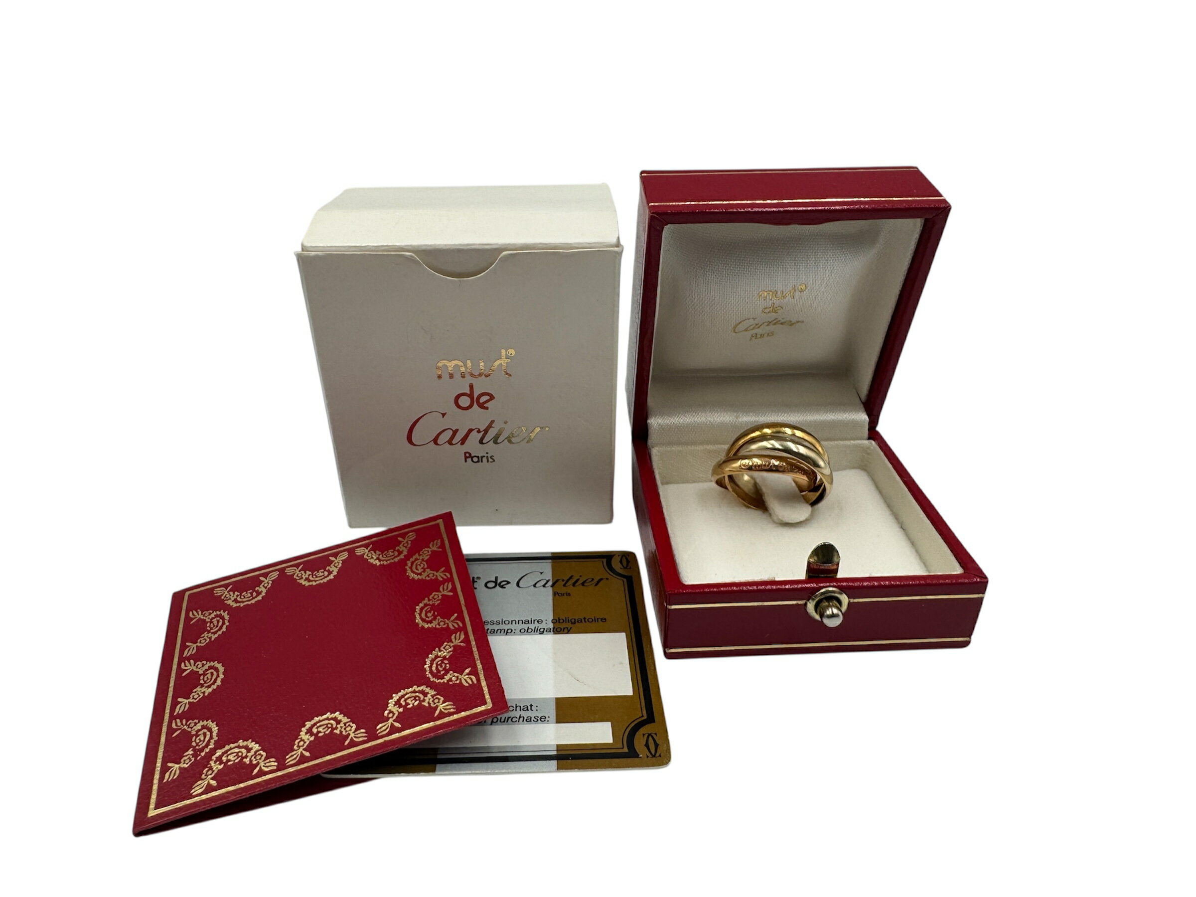 【中古】 Cartier カルティエ トリニティ クラシック リング 7.4g 750(YG×PG×WG) #50 指輪 K18 スリーカラーのサムネイル