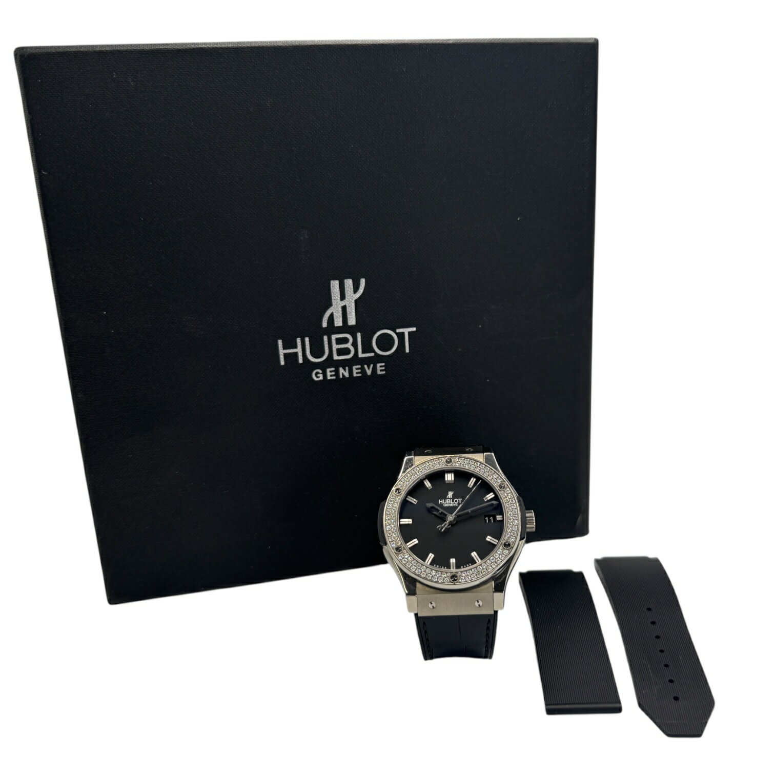 【中古】HUBLOT ウブロ 511.ZX.1170.LR.1104 ダイヤベゼル クラシックフュージョン デイト 箱 自動巻き メンズ hublotクラシックフュージョン 高級腕時計 ブランド メンズウォッチ 中古腕時計メンズ ブランドウォッチ 男性腕時計ブランド ウブロクラシックフュージョン