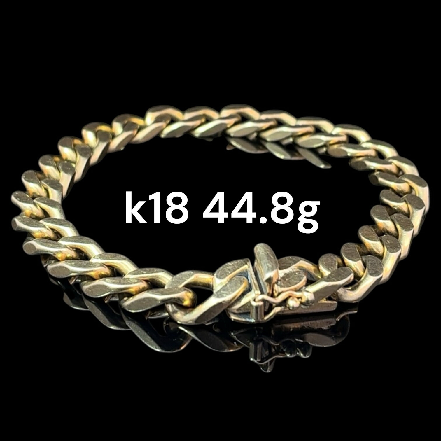Rakuten - K18 喜平 ブレスレット 44.8g 約21cm 幅8mm イエローゴールド K18YG 2面シングル 喜平ブレスレット 18k ゴールドブレスレット メンズ 喜平チェーン 18Kブレスレット メンズ 18金喜平ブレスレット 金ブレスレット 金のブレスレット 喜平18K k18ブレスレット【 中古 】
