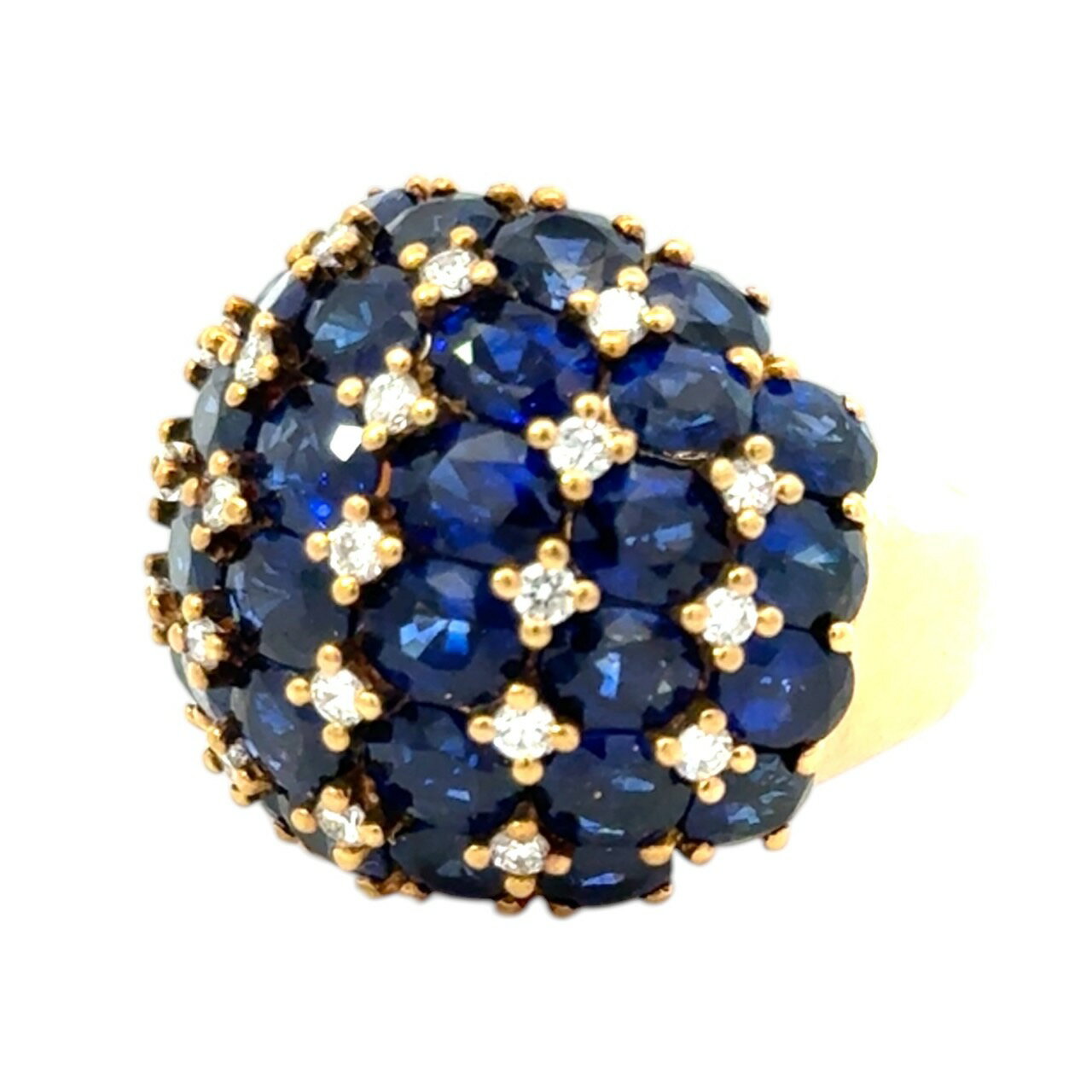 Rakuten - K18 サファイア 13.42ct 約20.0g ダイヤ 0.50ct リング 750 ジュエリー jewelry 宝石 金 ゴールド ダイヤの指輪 ダイアモンドリング プラチナ18金 ダイヤリング コンビリング【中古】