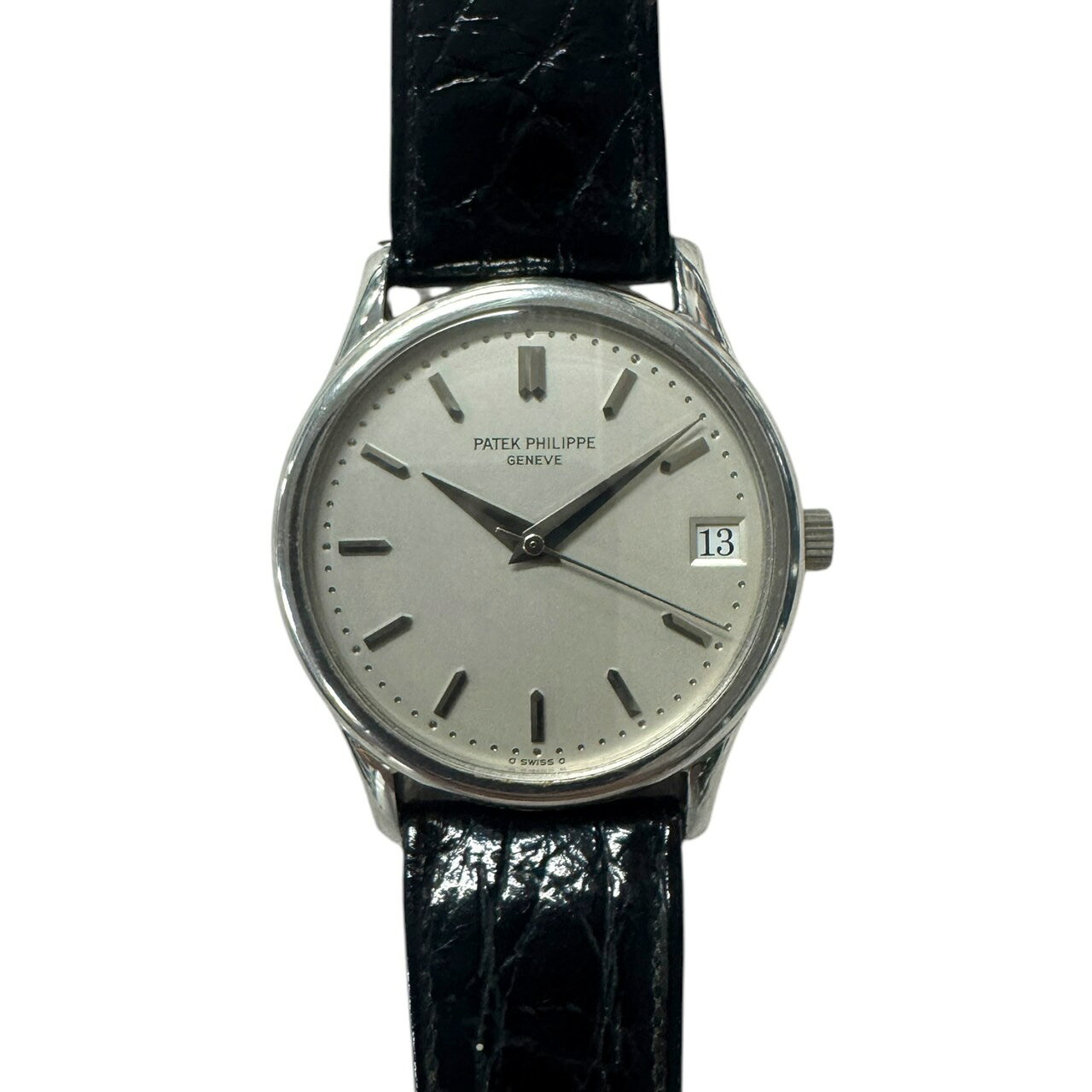 パテックフィリップ PATEK PHILIPPE カラトラバ アイボリー 3998 プラチナ 腕時計 自動巻き PT950 革 メンズ 高級時計 紳士用時計 男性腕時計 高級 世界三大時計 ヴィンテージ PATEK PHILIPPE 【中古】
