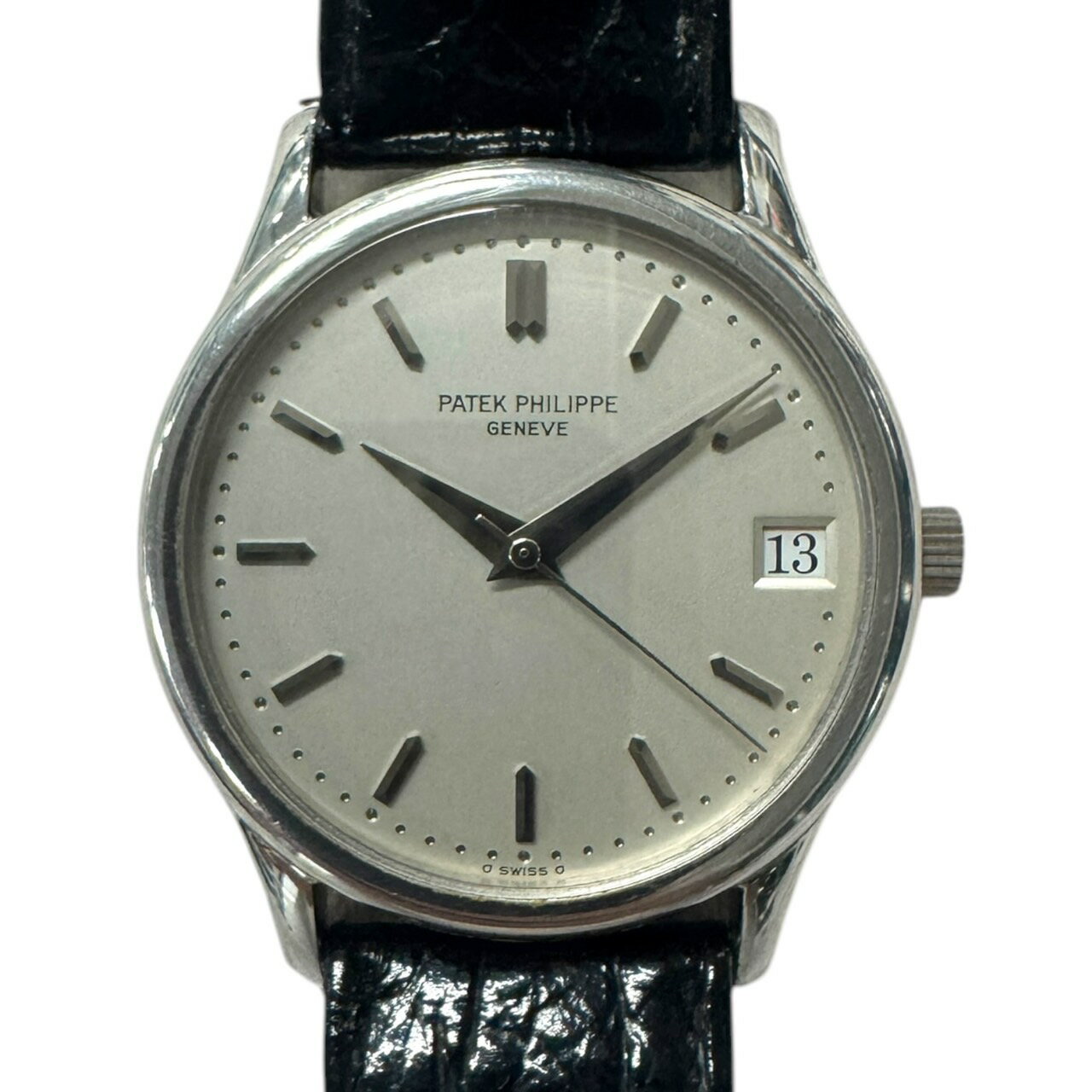 パテックフィリップ PATEK PHILIPPE カラトラバ アイボリー 3998 プラチナ パテック フィリップ 腕時計 自動巻き PT950 革 メンズ 高級 時計 高級時計 男性腕時計 男性用腕時計 紳士腕時計 紳士用腕時計 世界三大時計 アンティーク ヴィンテージ 中古腕時計メンズ 【中古】（楽天・BASEBANK）