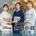 【 ディズニー 】 無地小紋 （ミッキーマウス）洗える 着物 絹 洗濯 可能 OK 仕立て上がり 品 和装 着物 きもの kimono カジュアル おしゃれ かわいい 上品 大人 女性 レディース 和服 プレゼント ギフト