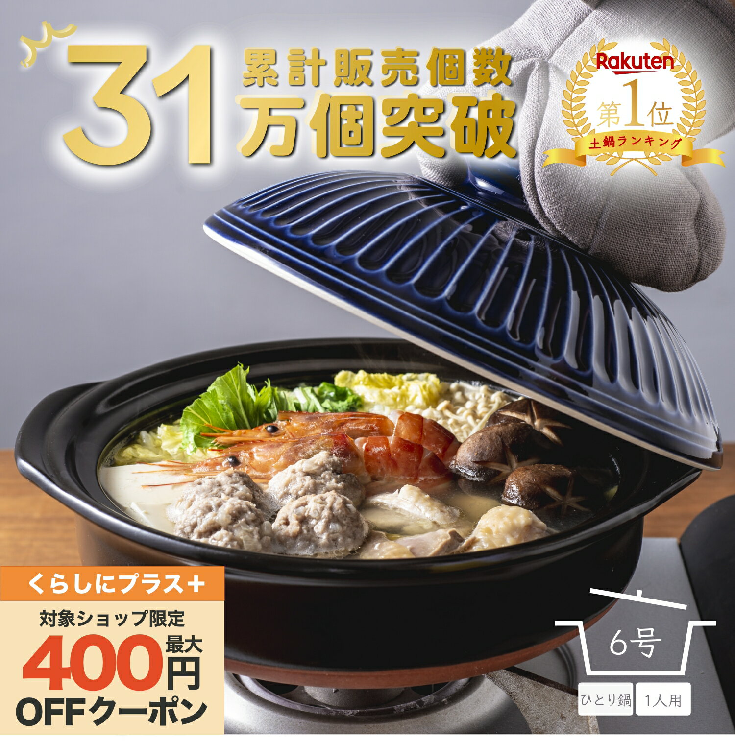 土鍋 一人用 おしゃれ 一人鍋 ご飯 【 直火 ・ レンジ ・ 炊飯 OK】（ 6号 0.86L 炊飯 計量カップ不要） 菊花 銀峯 G…