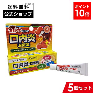 【第2類医薬品】デンタルクリーム 5個セット 5g×5 デンタル クリーム 口内炎 軟膏 塗り薬 口角炎 市販薬 薬 市販 口内炎治療薬 口角炎治療薬 口内炎薬 歯痛 歯茎 痛み 局所麻酔作用 口内炎の薬 虫歯 治療 歯根炎 歯肉炎 歯槽膿漏 歯肉炎薬 歯槽膿漏薬