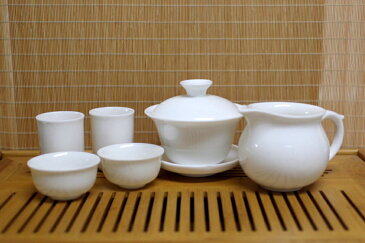 白磁蓋碗／茶杯／聞香杯／茶海セット