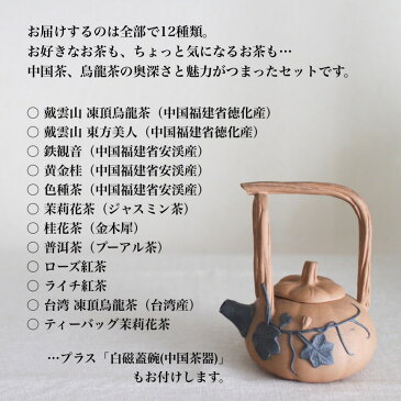 お得な中国茶【福袋】中国茶 烏龍茶 紅茶 花茶 フレーバーティー お得 福袋 送料無料 おまけ付き 蓋碗 茶芸 お茶時間 中国茶器 全部入り