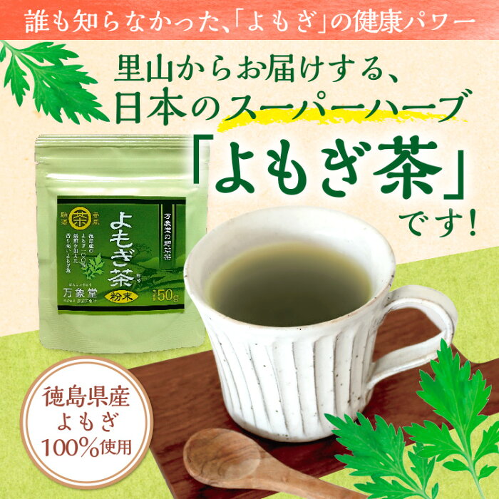 【1000円 ポッキリ 送料無料 】よもぎ茶 パウダー 50g 粉末 国産 徳島県産 ヨモギ 無農薬 健康茶