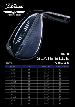 【日本未発売仕上げ】店舗在庫即納!! US限定 2021年モデル Titleist Vokey SM8 Slate Blue Wedge タイトリスト ボーケイ SM8 ウェッジ スレートブルー仕上げ (Dynamic Gold WEDGE FLEX シャフト装着、GOLF PRIDE VOKEY オリジナルMCCグリップ装着)USA直輸入品