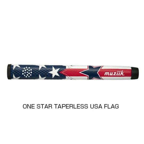 ムジーク ワンスターフラッグ パターグリップ スタンダード ONE STAR TAPERLESS USA FLAG PUTTER GRIP CORE SIZE M60 WEIGHT 50g