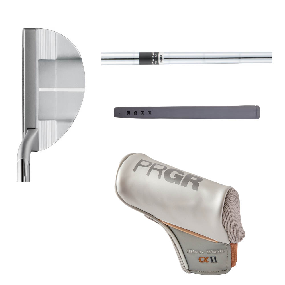 PRGR Silver-Blade α2-02 L字マレット型パター 深重心設計 ミッドサイズグリップ 高精度パッティング 多様なストロークタイプ対応 SILVERBLADEパター