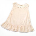 チュニック 子供服 キッズ 女の子 トップス 120 レース柄 ライトピンク アウトレット