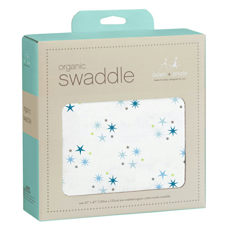 【楽天スーパーSALE 35%OFF】エイデンアンドアネイ おくるみ オーガニックスワドル 【aden+anais】 SKU8922 starstruck