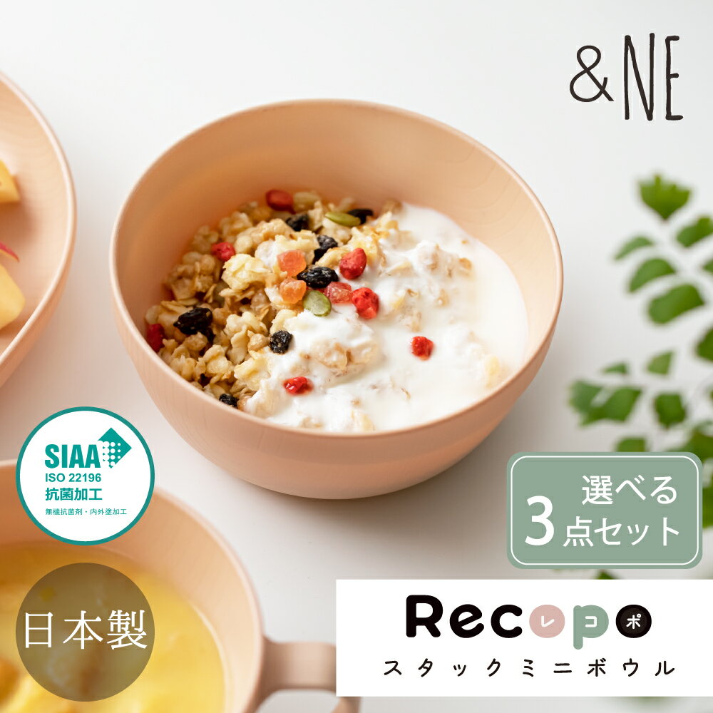 【選べる3点セット】 Recopo スタックミニボウル &NE 食洗機対応 レンジ対応 アンドエヌイー スタッキング 食器 器 ボウル 樹脂食器 樹脂製 プラスチック食器 アウトドア ホームパーティー おうち時間 日本製 抗菌 おしゃれ かわいい 2022新商品 母の日 1