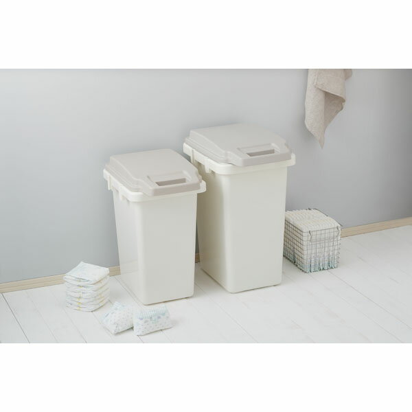 ワンハンドパッキンペール 33JS 東谷 ゴミ箱 ファニチャー おしゃれ キッチン 33リットル 分別 フタ付き ダストボックス におい漏れ防止 におい パッキン 北欧 シンプル ホワイト 生ごみ おむつ [3]