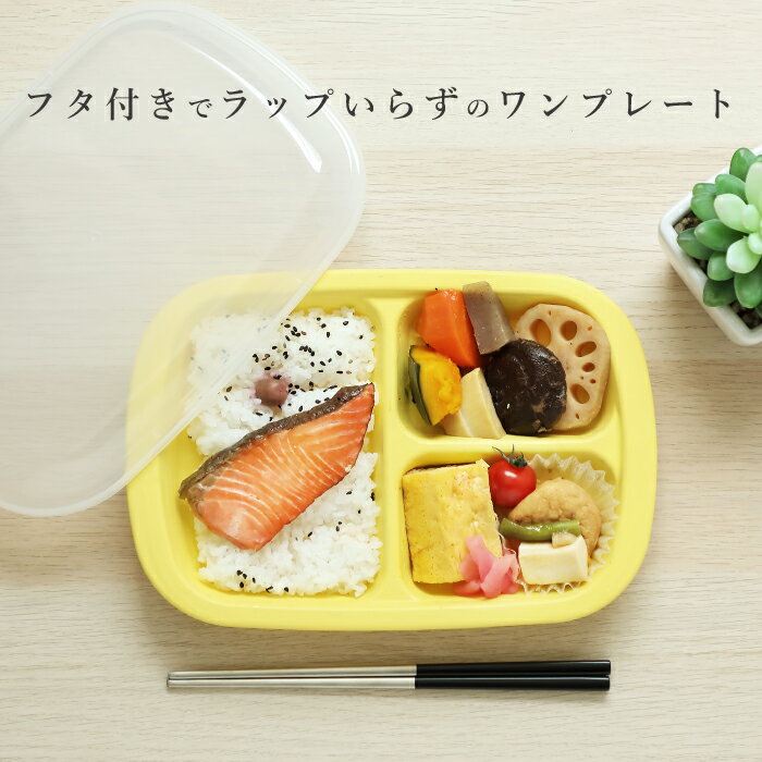 楽ラク！フタ付き ランチプレート Rakura（ラクラ） 選べる2色セット &NE アンドエヌイー 保存 容器 冷蔵 スタッキング 作り置き フタ 蓋 ふた 付き ワンプレート 家事楽 時短 おうち時間 簡単 電子 レンジ キッチン 調理 料理 日本製 抗菌 おしゃれ かわいい 2021 2