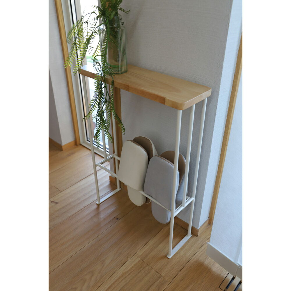 スリムラック COLLEND 耐荷重5kg スリッパ ラック トイレラック 置き 収納 整理 整頓 玄関 来客 おしゃれ テーブル 天板 小物置き 便利 日東 hak-sr